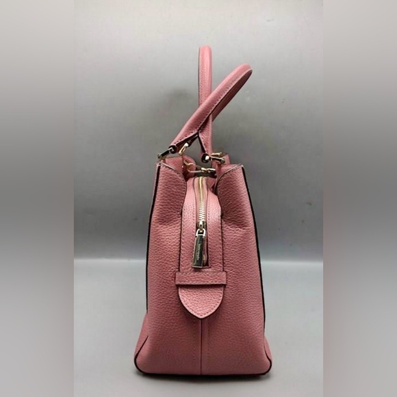 Authentic Kate Spade Mauve Pebbled Leather Leila Triple Compartment Satchel - Picture 3 of 5